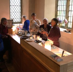 People working in the new servery